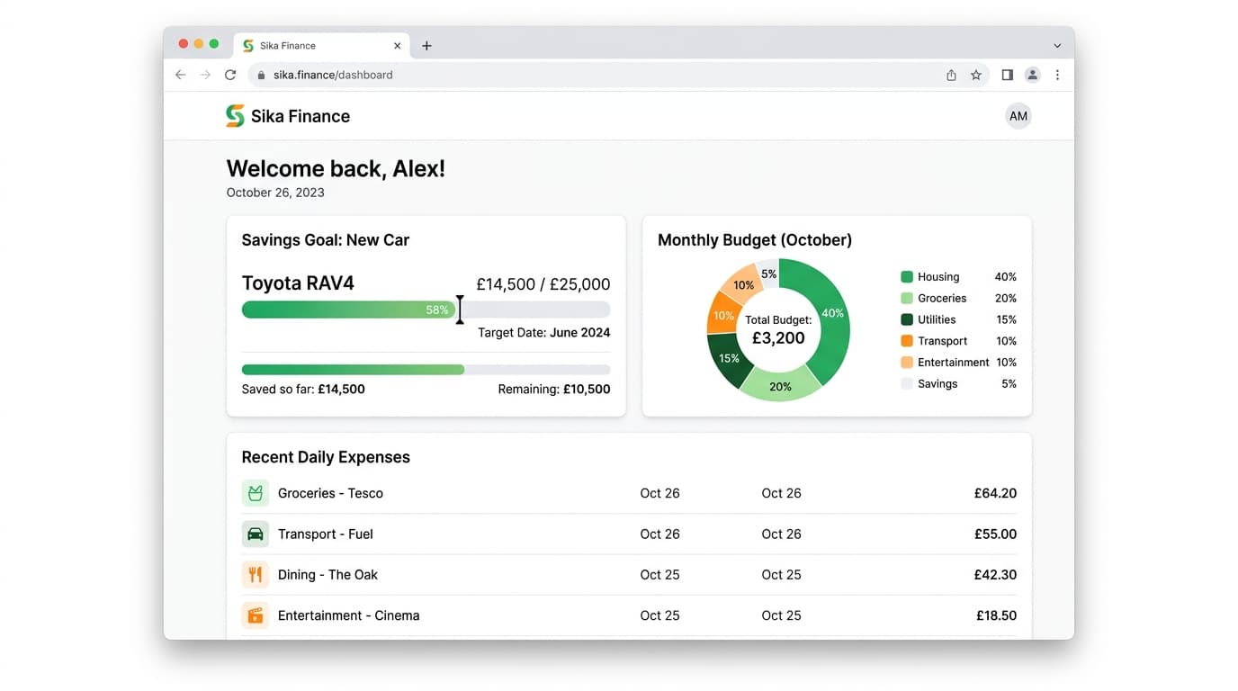 Tableau de bord Nafa Finance